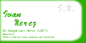 ivan mercz business card